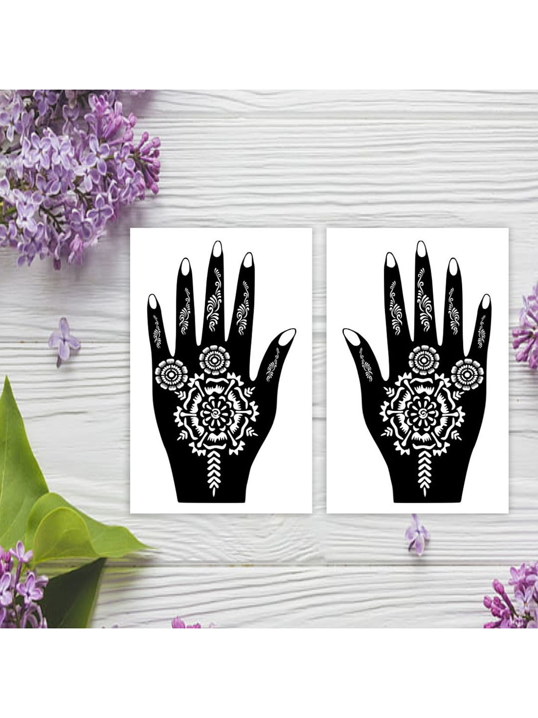 VOORKOMS Mehndi Design Stencil Sticker