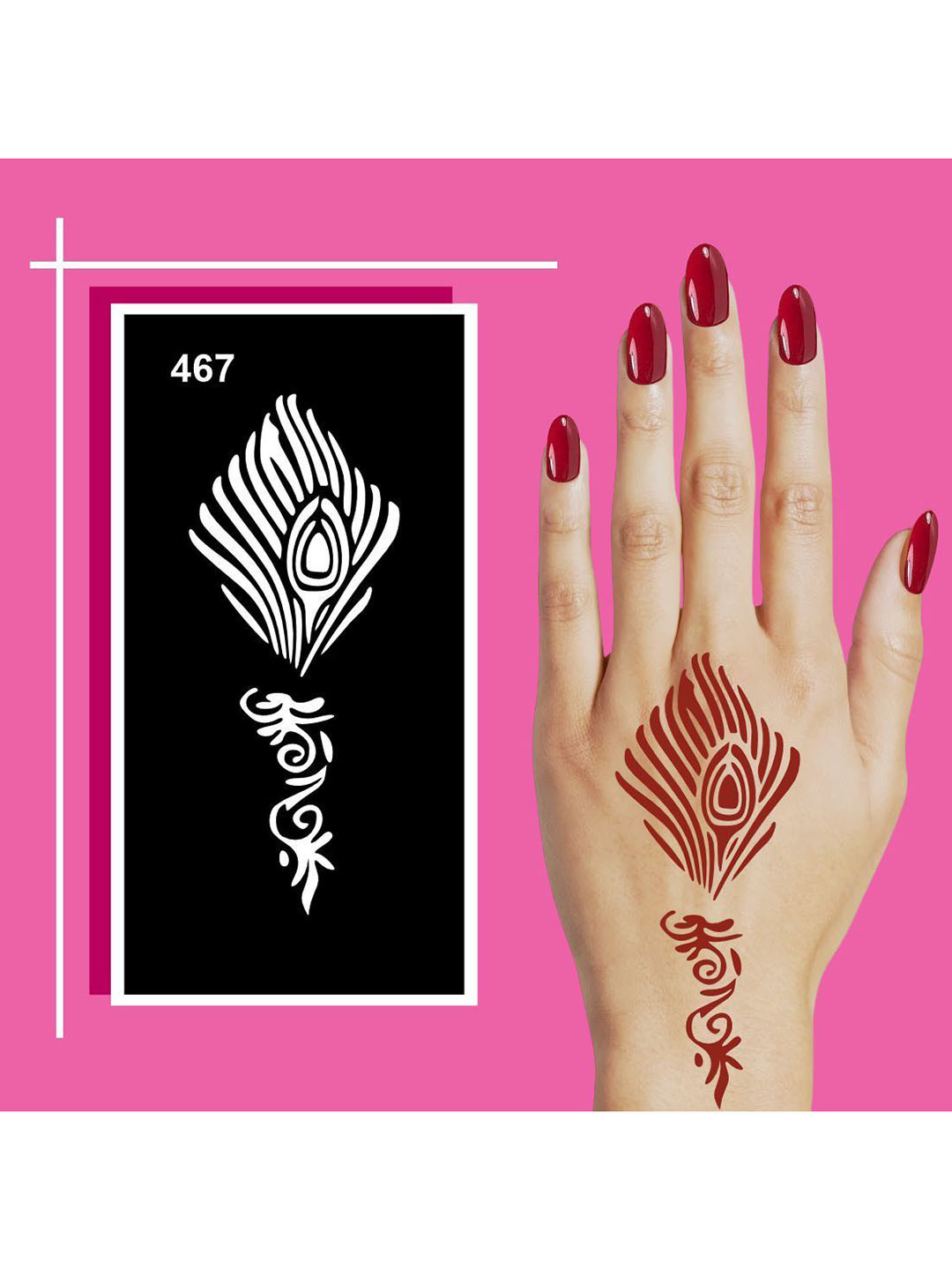VOORKOMS Mehndi Stencil Kit for Learning and Decorating Hands