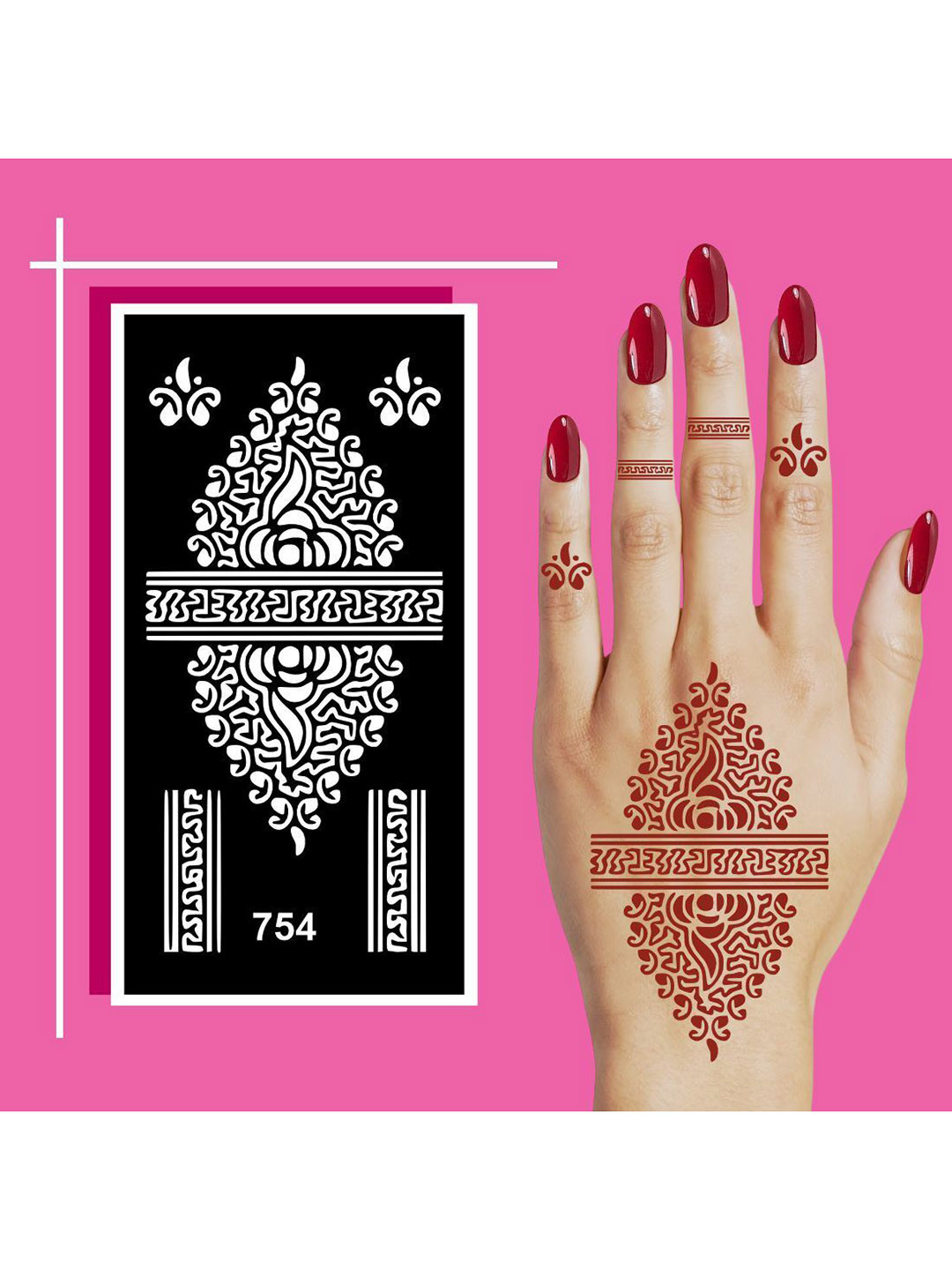 VOORKOMS Trendy Mehndi Stencil Designs for Fashionable and Cultural Hand Art