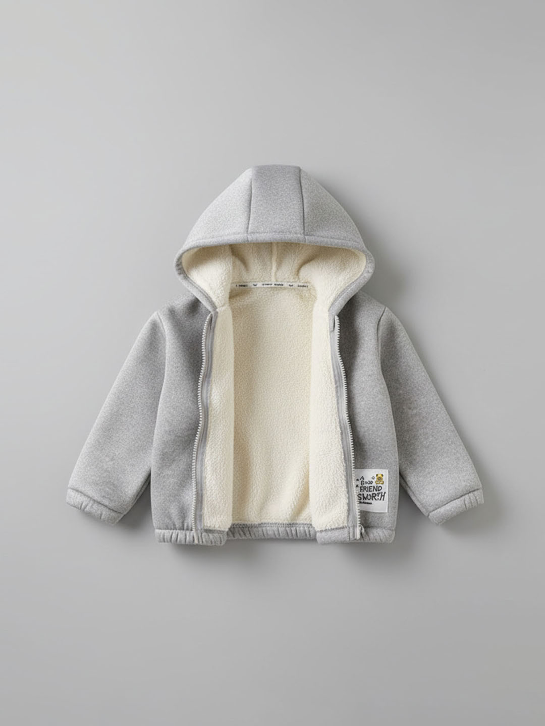 YK Grey Long Sleeve Solid Kids Sweaters