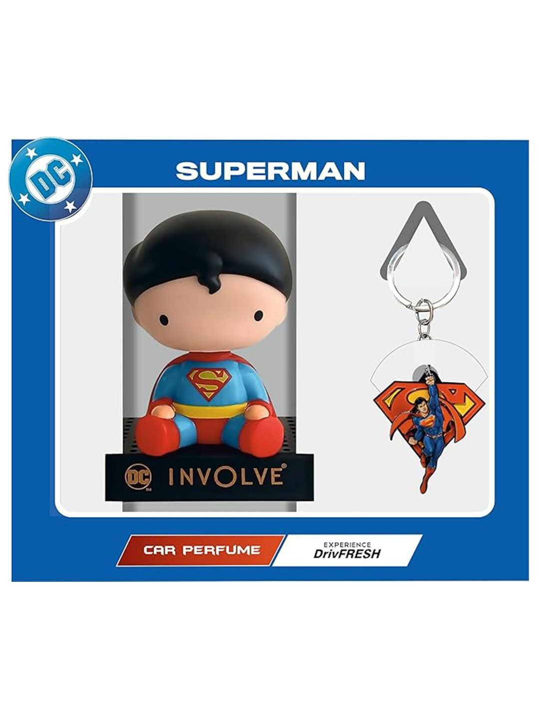 INVOLVE Superman Bobblehead Car Perfume With Keychain