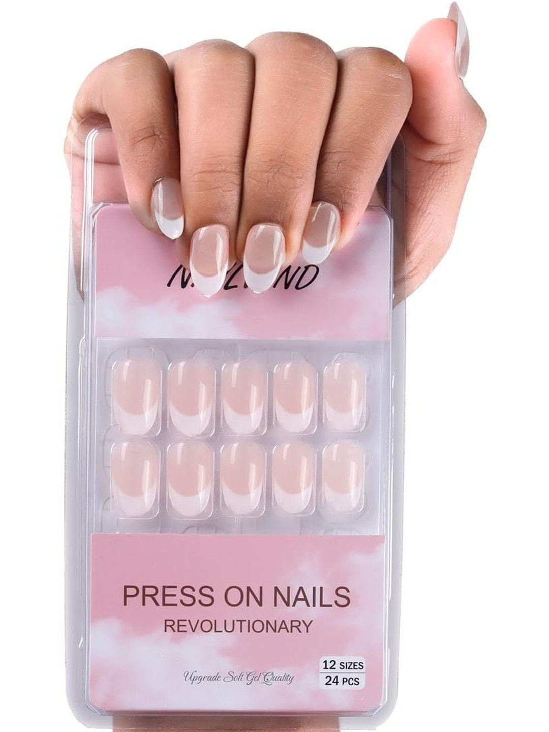 NAILWIND Set Of 24 Press On Nails - Transparent - V-41