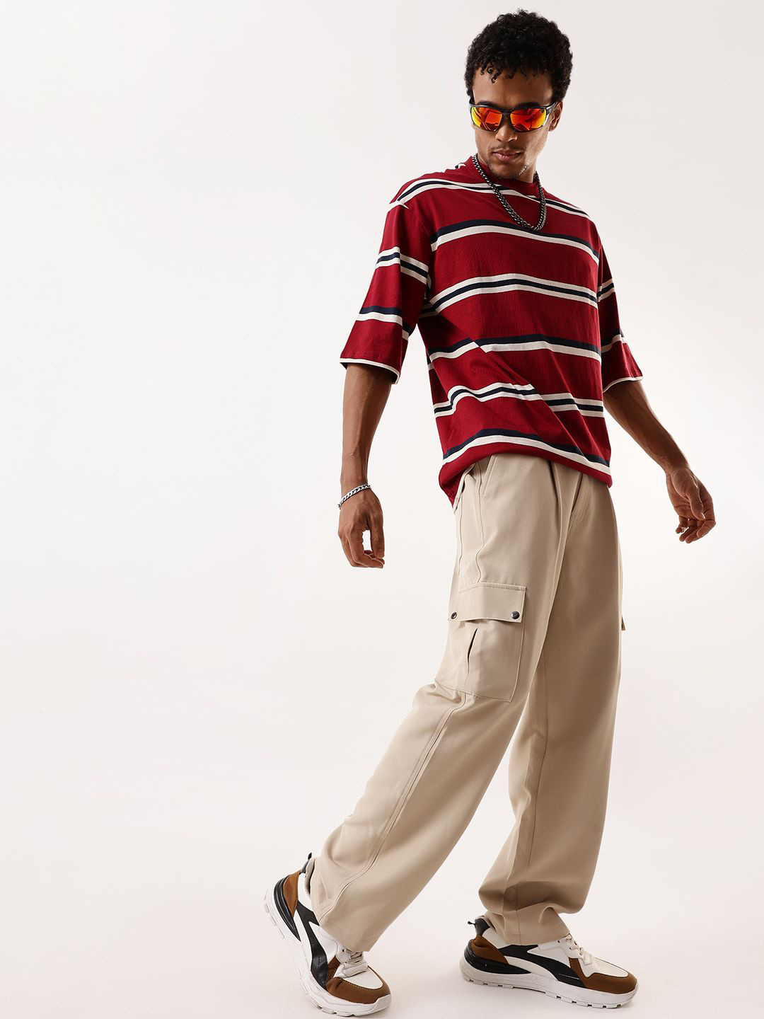 High Star Men Relaxed Easy Wash Pleated Korean Trousers