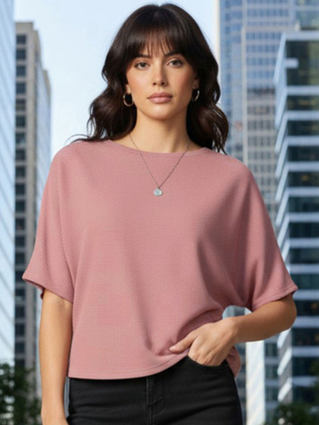 glitchez Batwing Sleeve Top