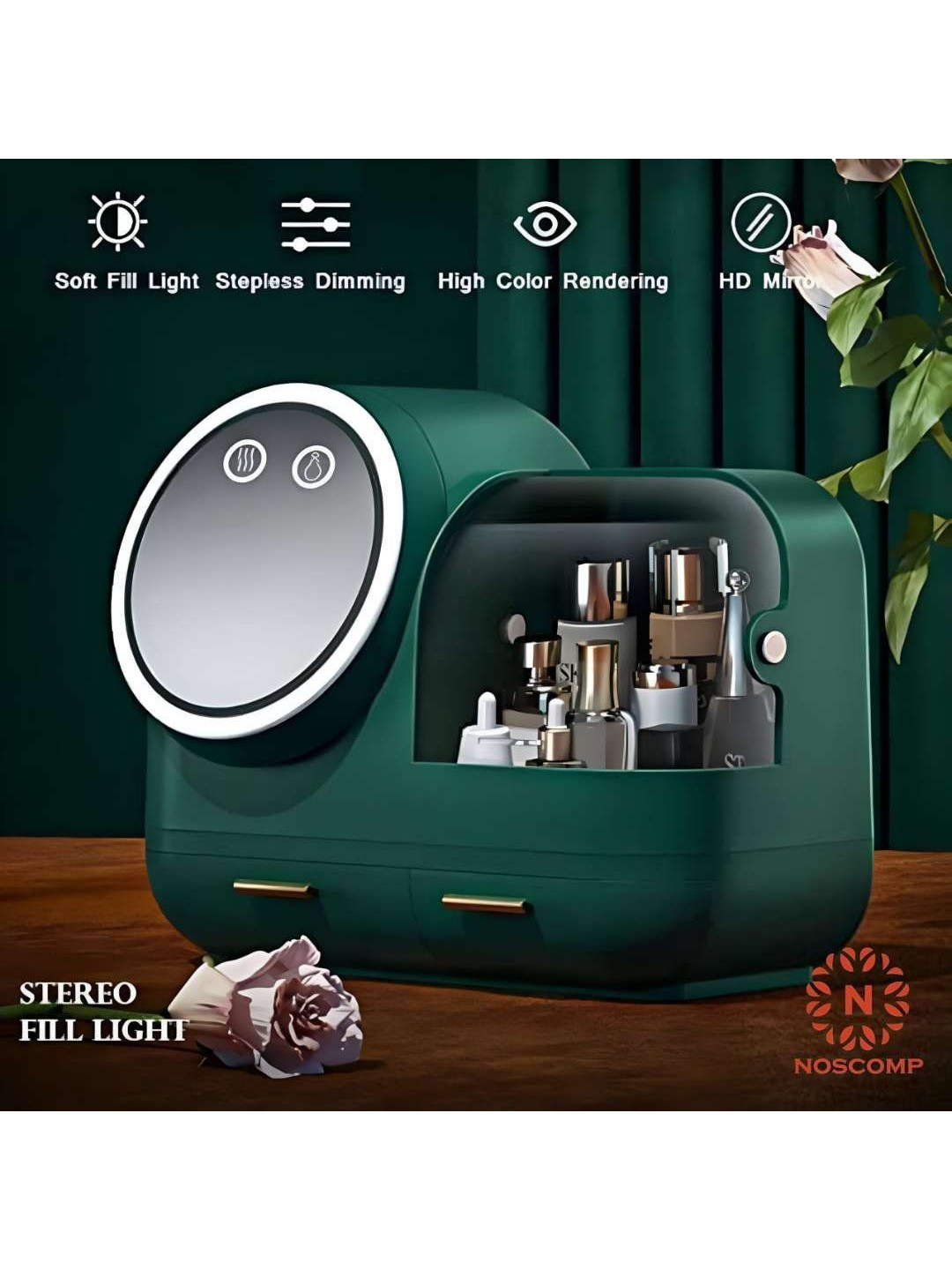 NOSCOMP Cosmetic Makeup Box Storage Organizer