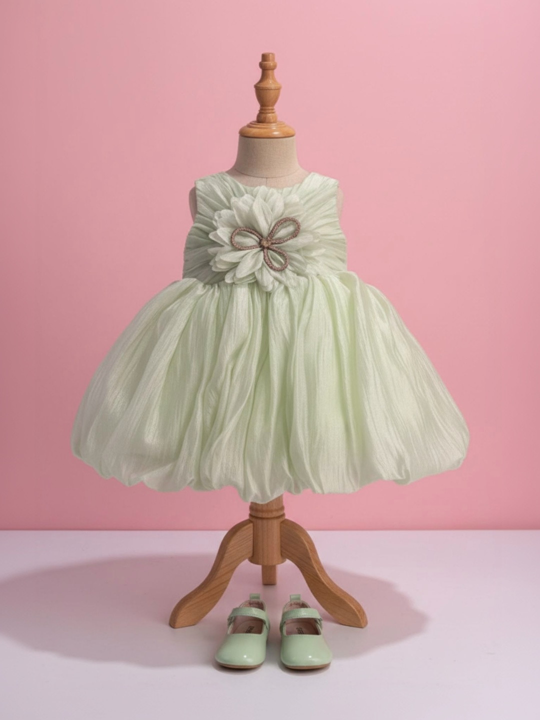 Lagorii Applique Crepe Fit & Flare Dress
