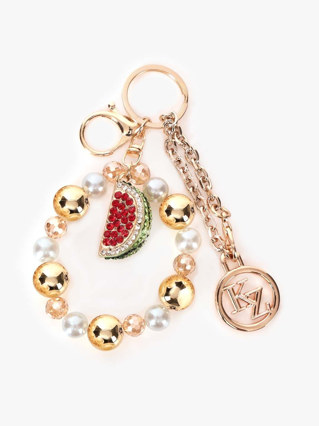Kazo Ory Watermelon Studded & Pearl Beaded Bag Charm