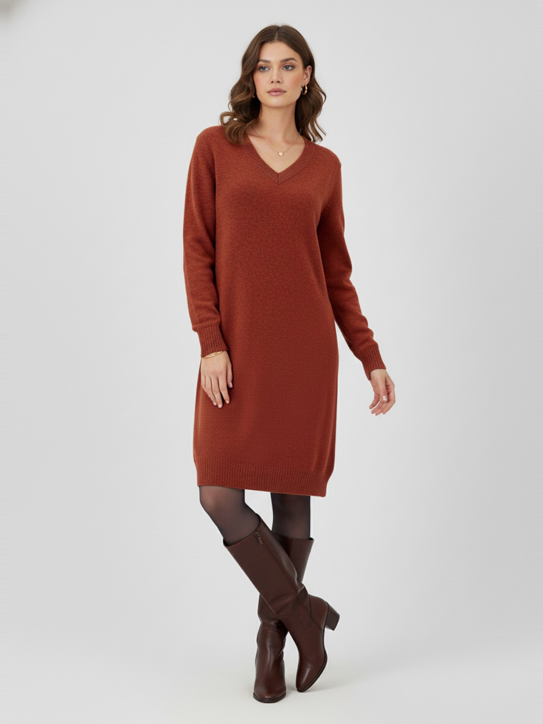 glitchez V-Neck Jumper Dress