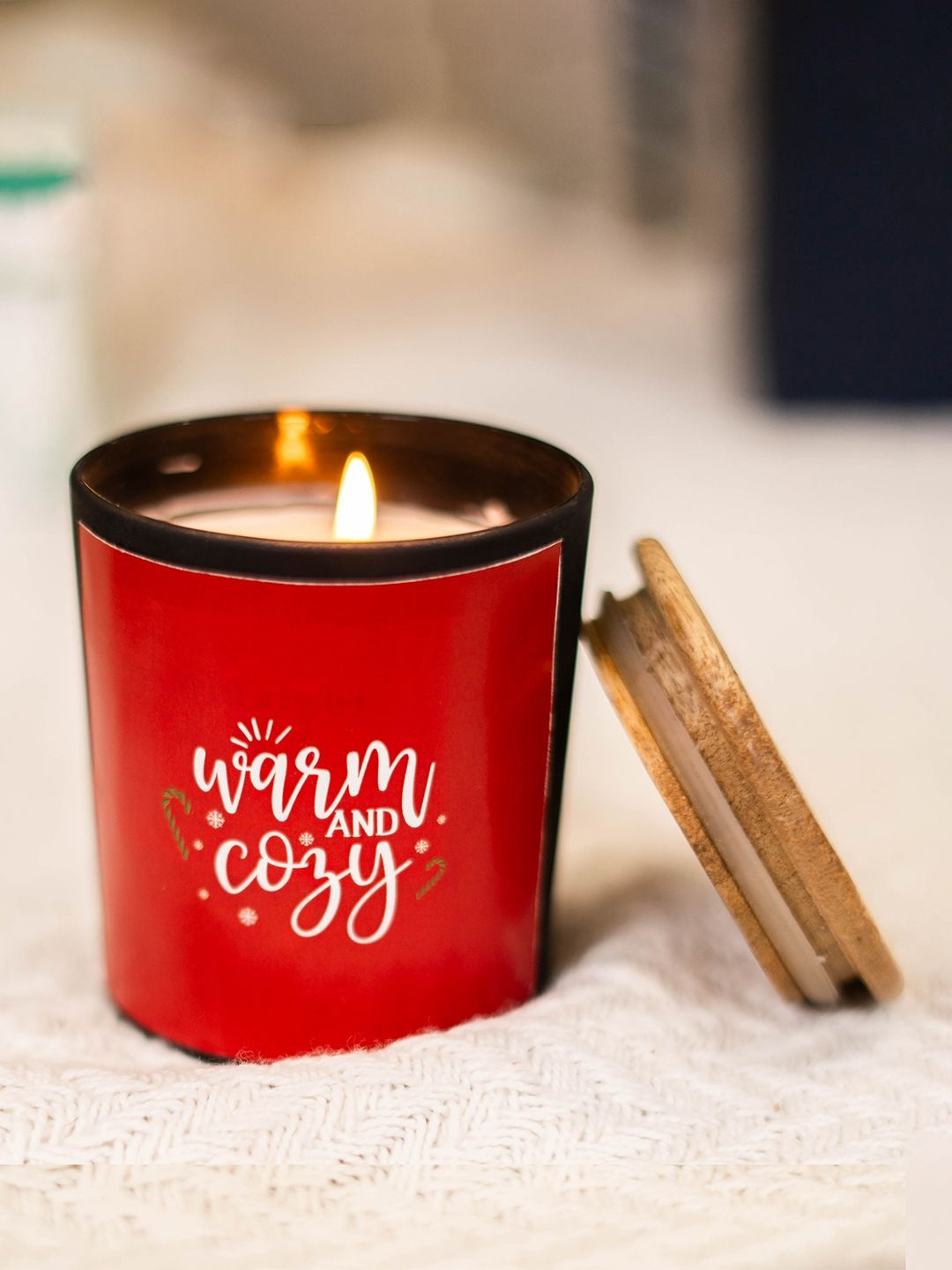 The Zappy Box Red & White 1 pieces Core Candle