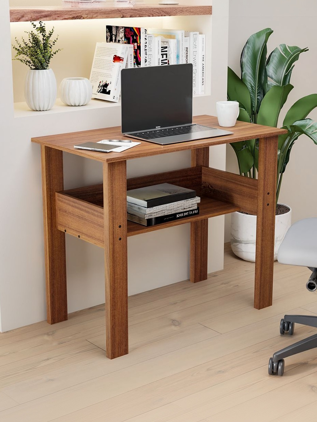 neuspace Brown Free Standing Engineered Wood Ace Study Table