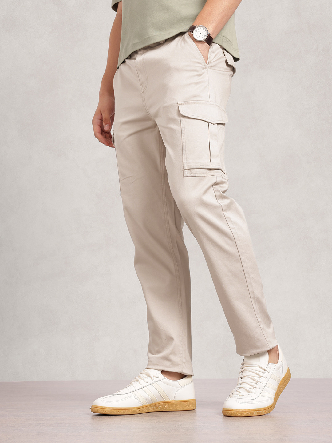 Nautica Men Pure Cotton Cargos Trousers