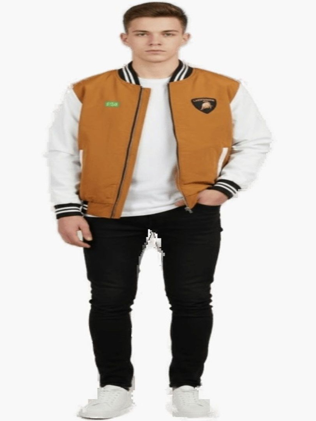 FLASTEENO Boys Brand Logo Colourblocked Bomber Jacket