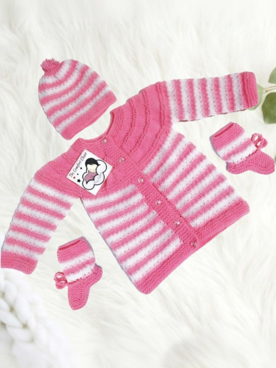 The Comfort Closet Unisex Kids Striped Cardigan