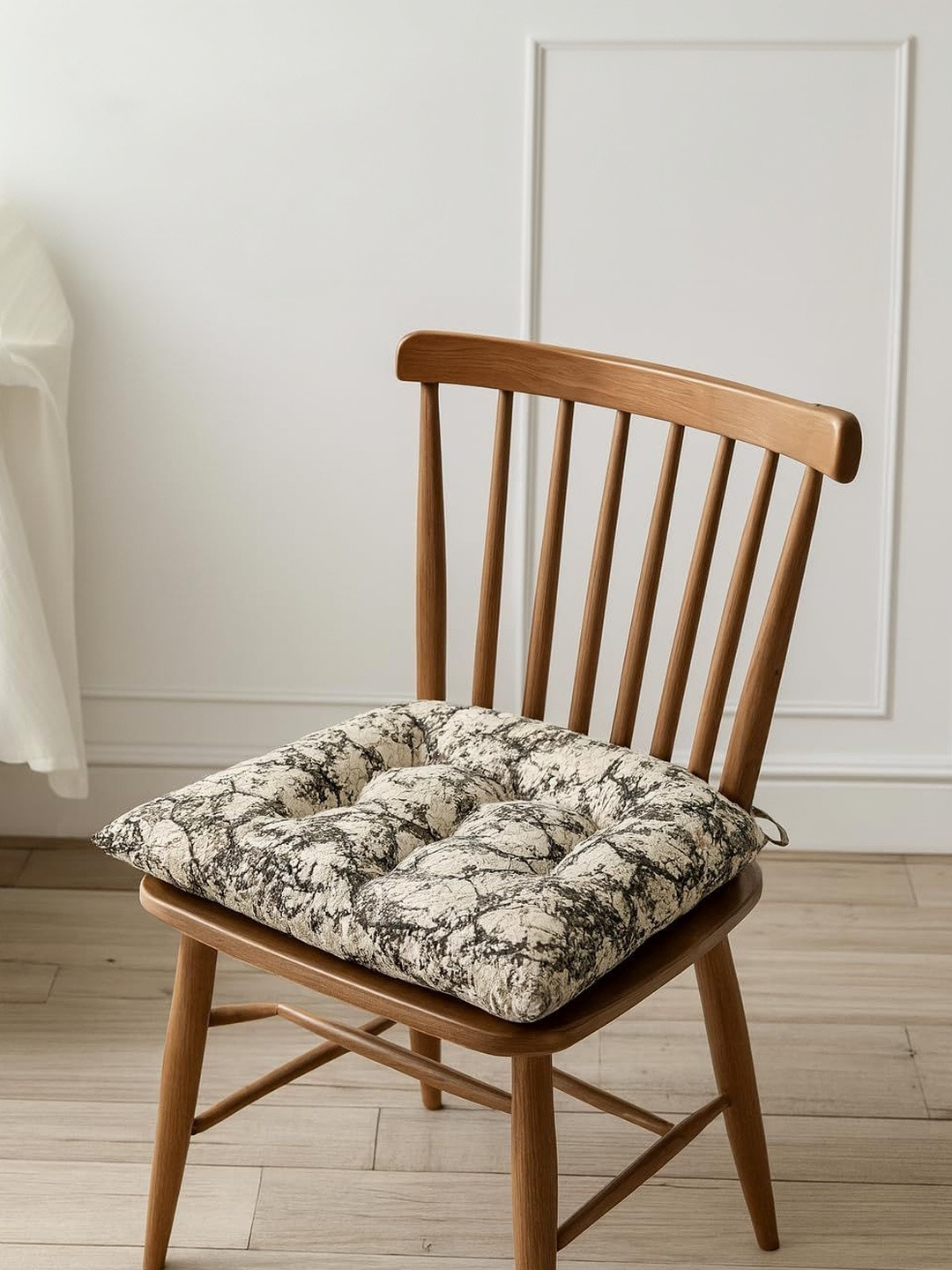 LUXEHOME INTERNATIONAL Set Of 4 Printed Square Chair Pad