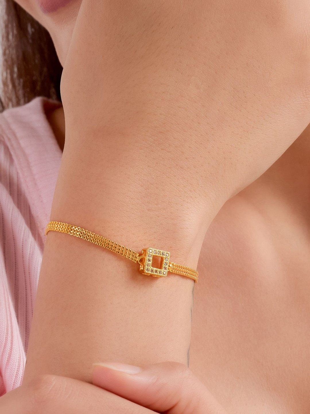 IMITATION BAZAAR Women Gold-Plated Link Bracelet
