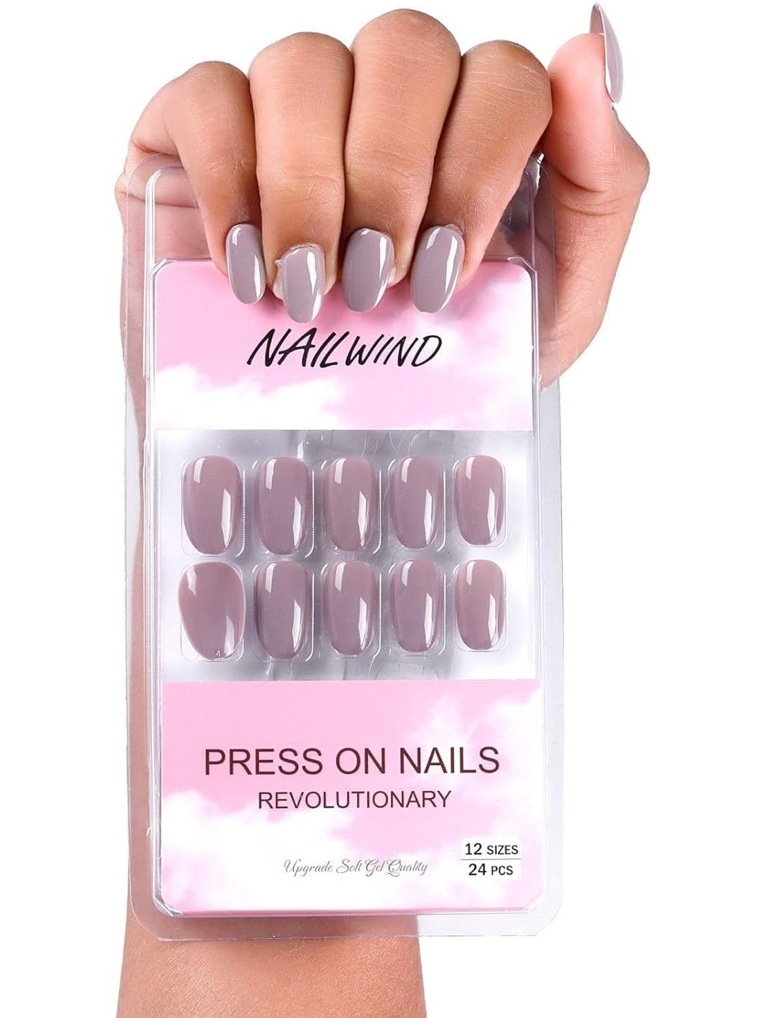 NAILWIND Set Of 24 Press On Reusable Nails - V-29
