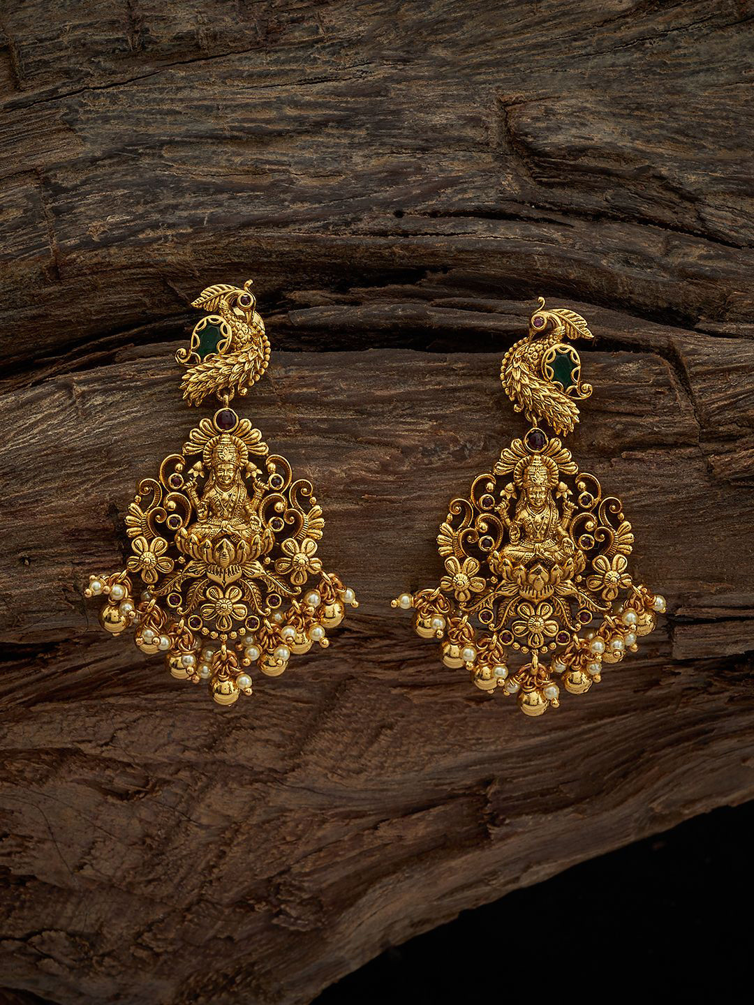 Kushal's Fashion Jewellery Embellished Bridal Beaded 92.5 Silver Drop Earrings