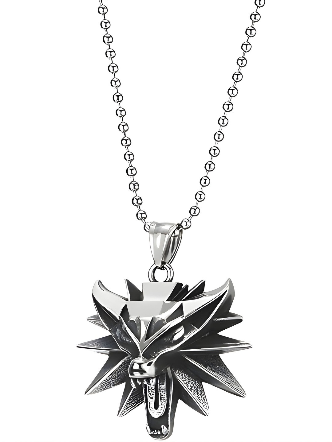 THE MEN GIFT Rhodium-Plated Animal Shaped Pendants with Chains