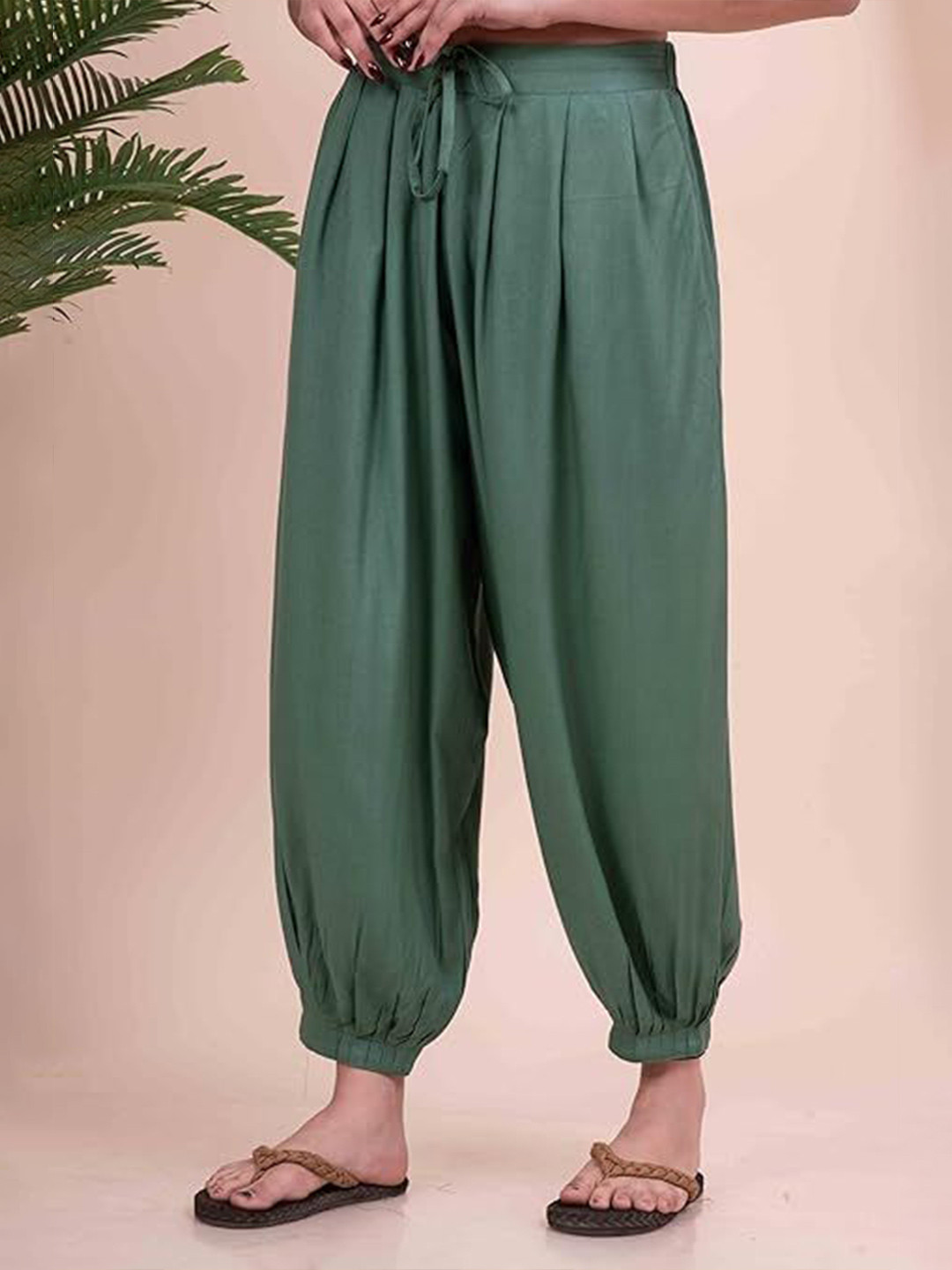 PalloStyle Women Flared Knitted Ethnic Palazzos