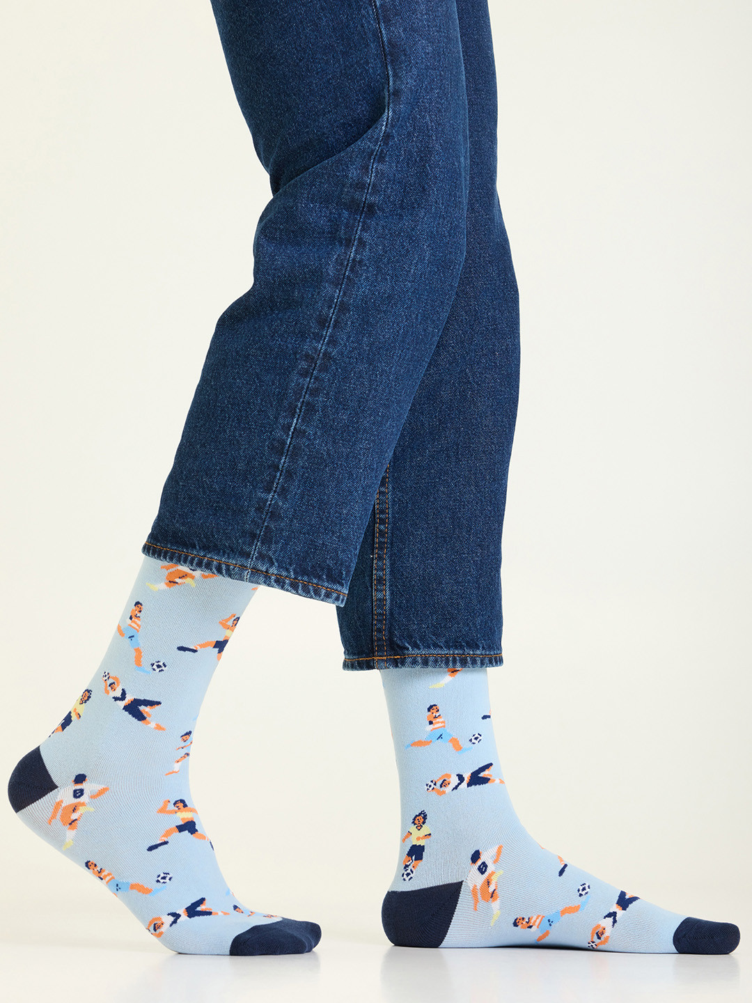 Mint & Oak Men Football Printed Calf-Length Socks
