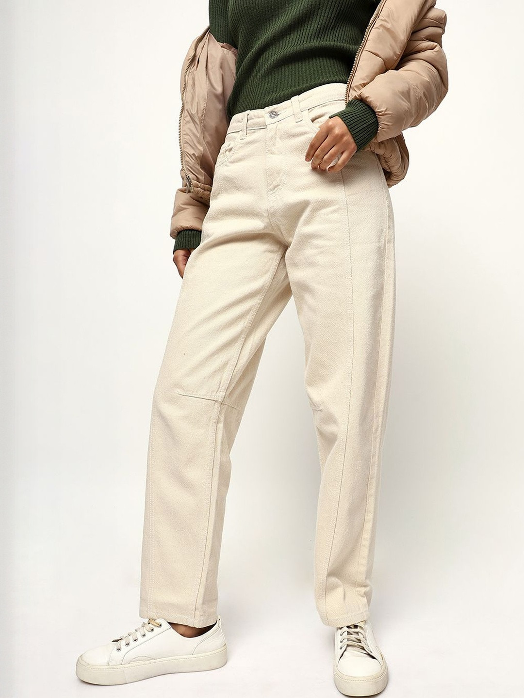 High Star Women High-Rise Barrel Fit Jeans