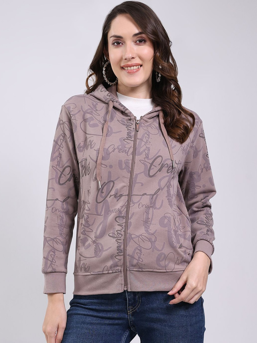 Monte Carlo Women Printed Hooded Sweatshirt