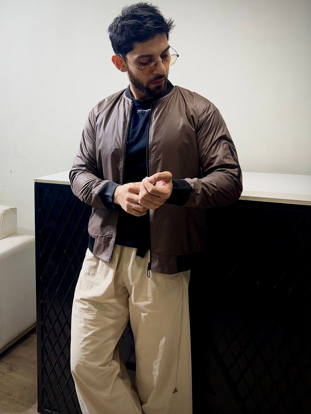 Aesthetic Bodies Men Lightweight Bomber Jacket