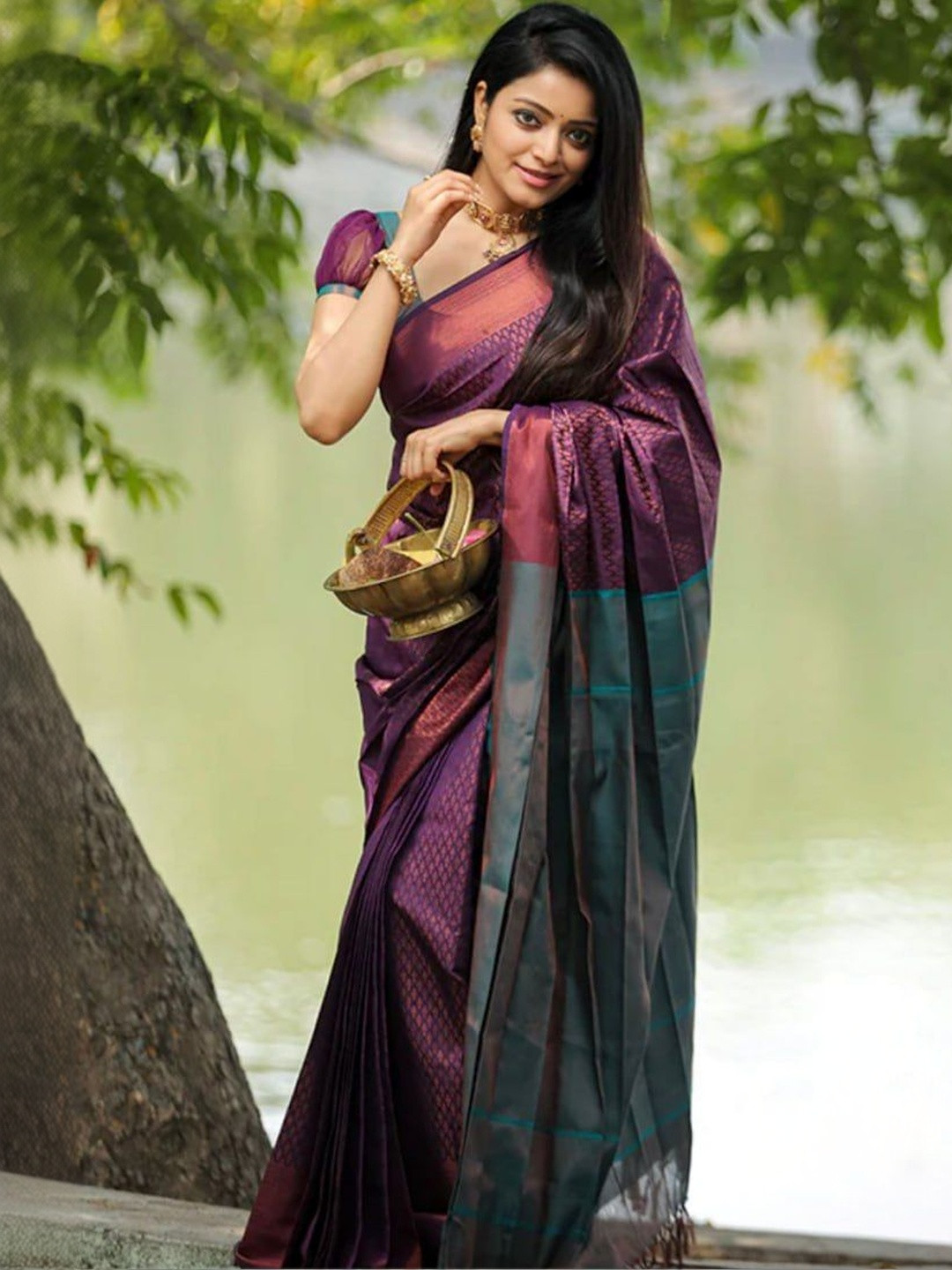 MEAVEN FEB Woven Design Zari Art Silk Banarasi Saree