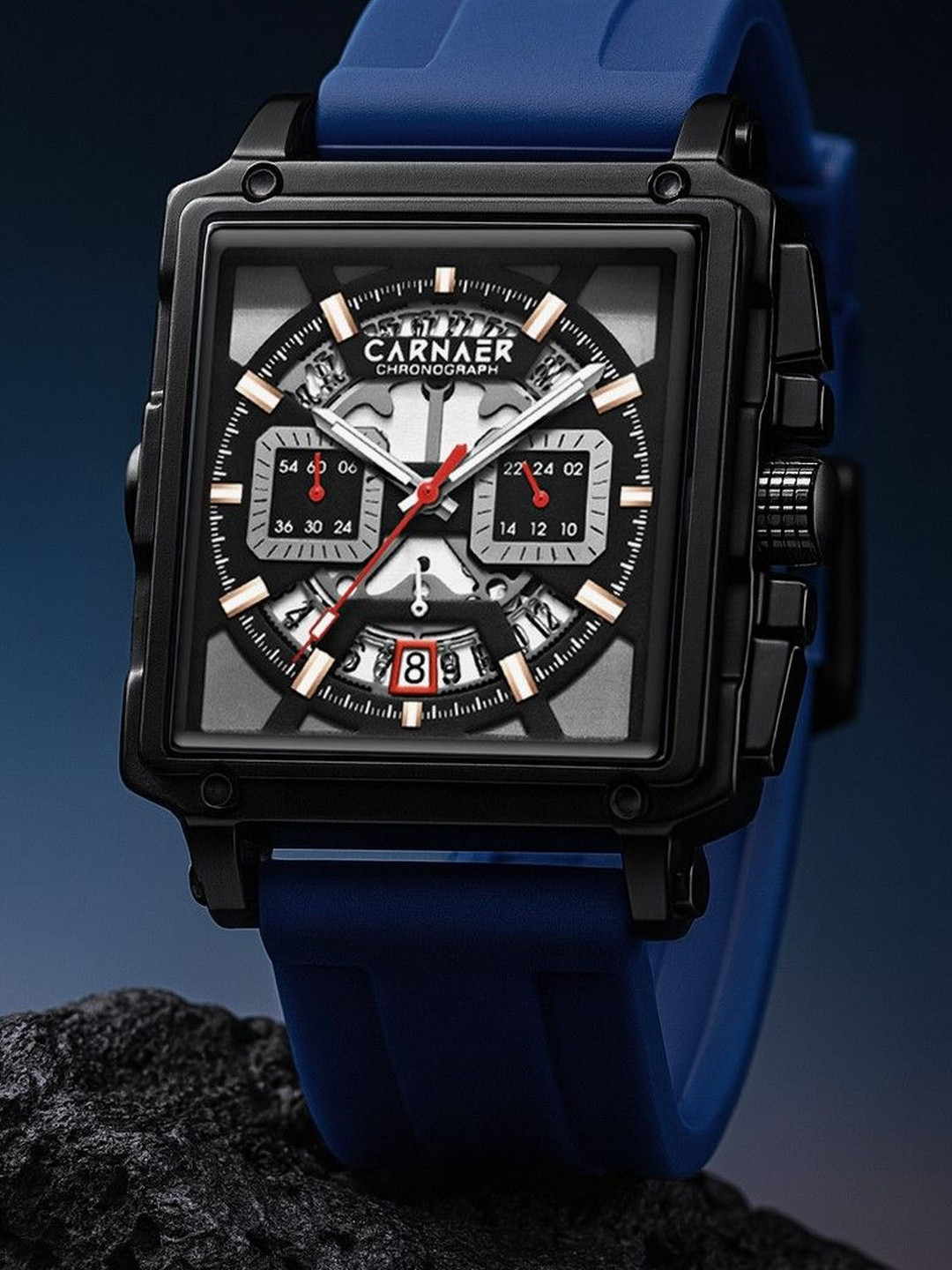 Carnaer Men Dial & Wrap Around Straps Analogue Watch CN-8308-Blu-Blk