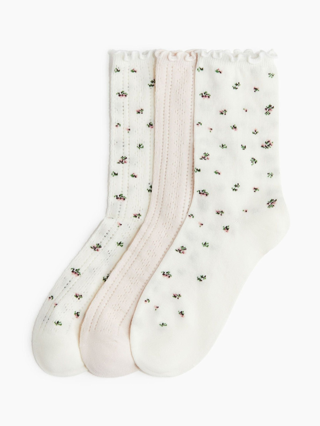 H&M 3-Pack Pointelle-Knit Socks