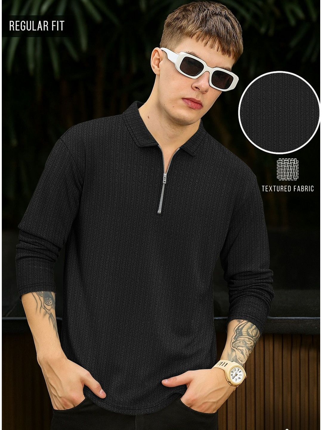KAJARU Men Polo Collar T-shirt