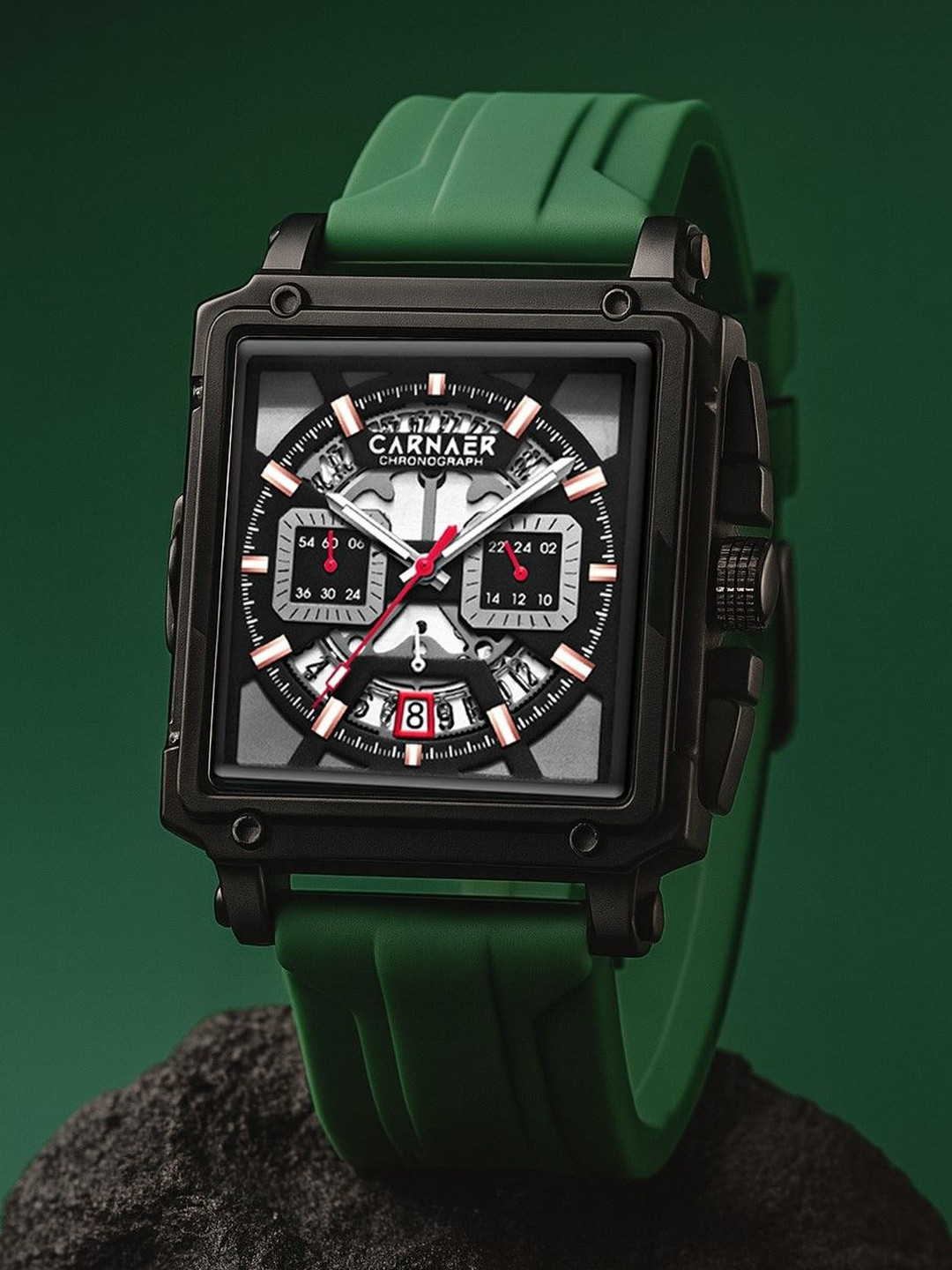 Carnaer Men Dial & Wrap Around Straps Analogue Watch CN-8308-Grn-Blk