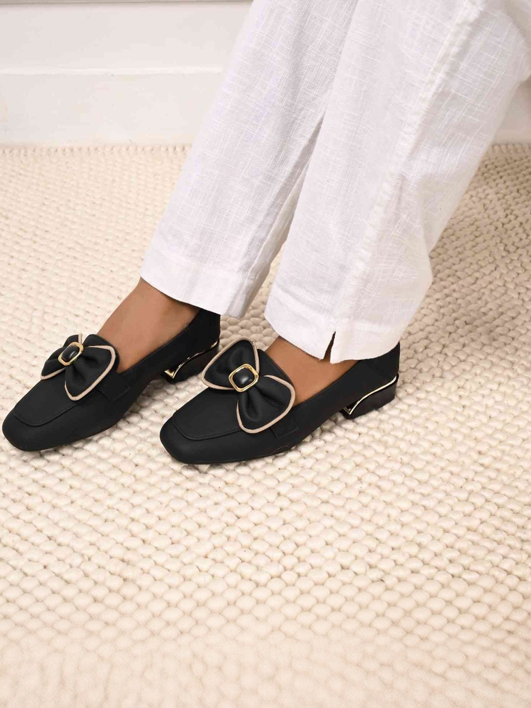 San Marino by Shoe Bank Block Sandals with Bows