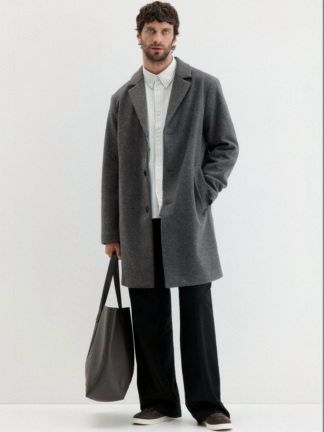 H&M Men Single-Breasted Coat