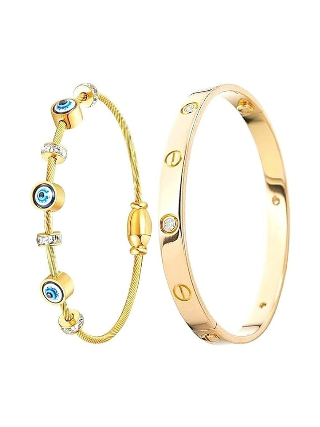 CLEO BE BOLD BE YOU Women 2 Gold-Plated Wraparound Bracelet