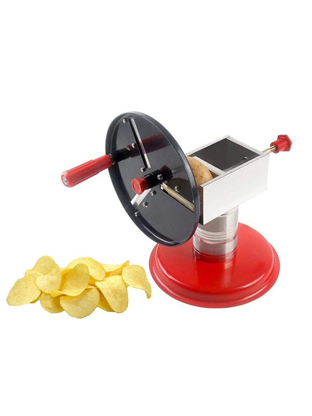 CHEF TURTLES Silver & Red Rust Free Mico Chips Slicer