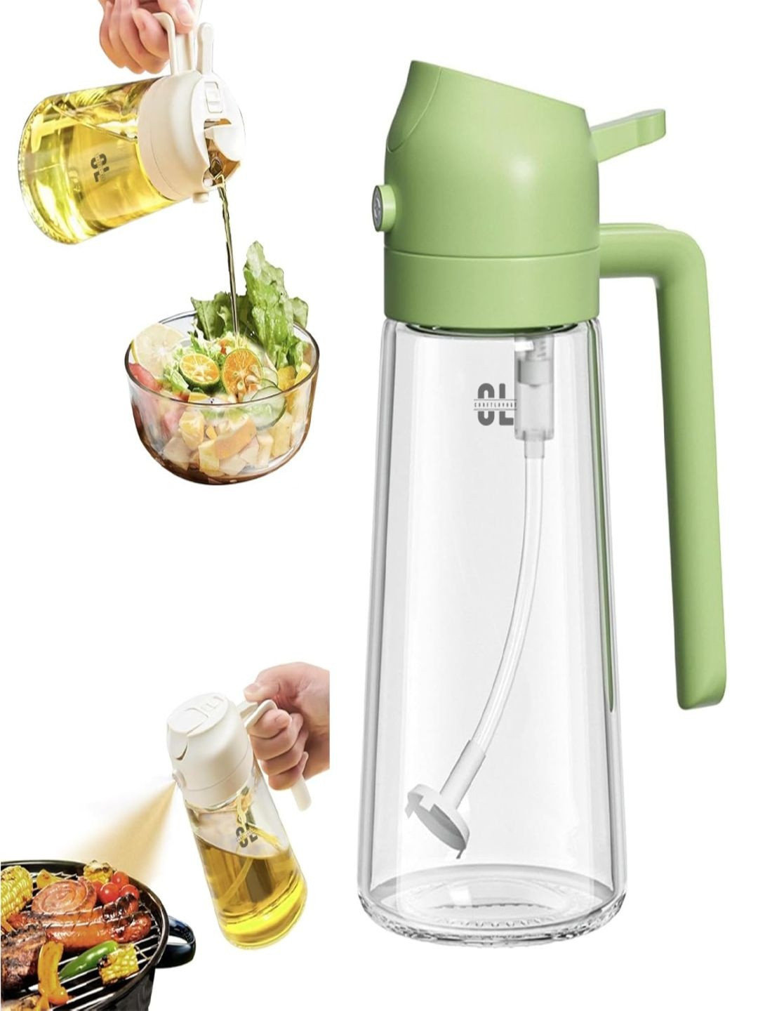 Craftlayout Transparent Plastic Easy to Clean Oil Dispenser
