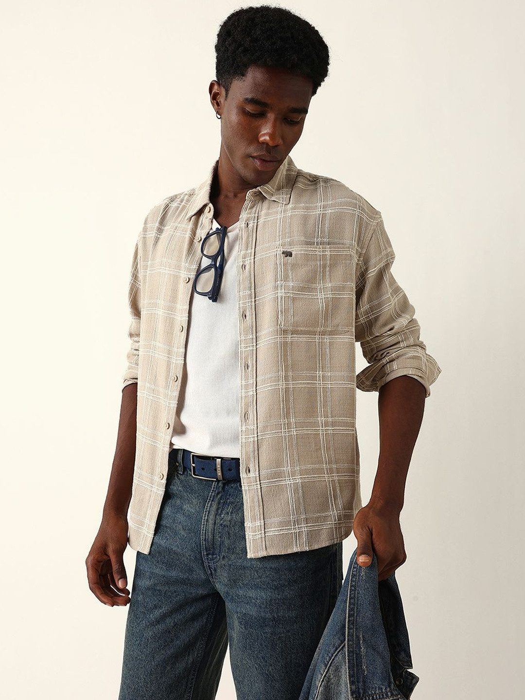 THE BEAR HOUSE Men Checked Casual Shirt