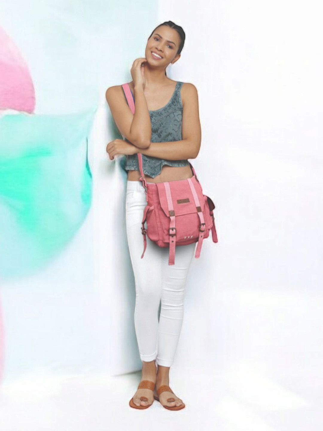 The House of Tara Unisex Pink Messenger Bag