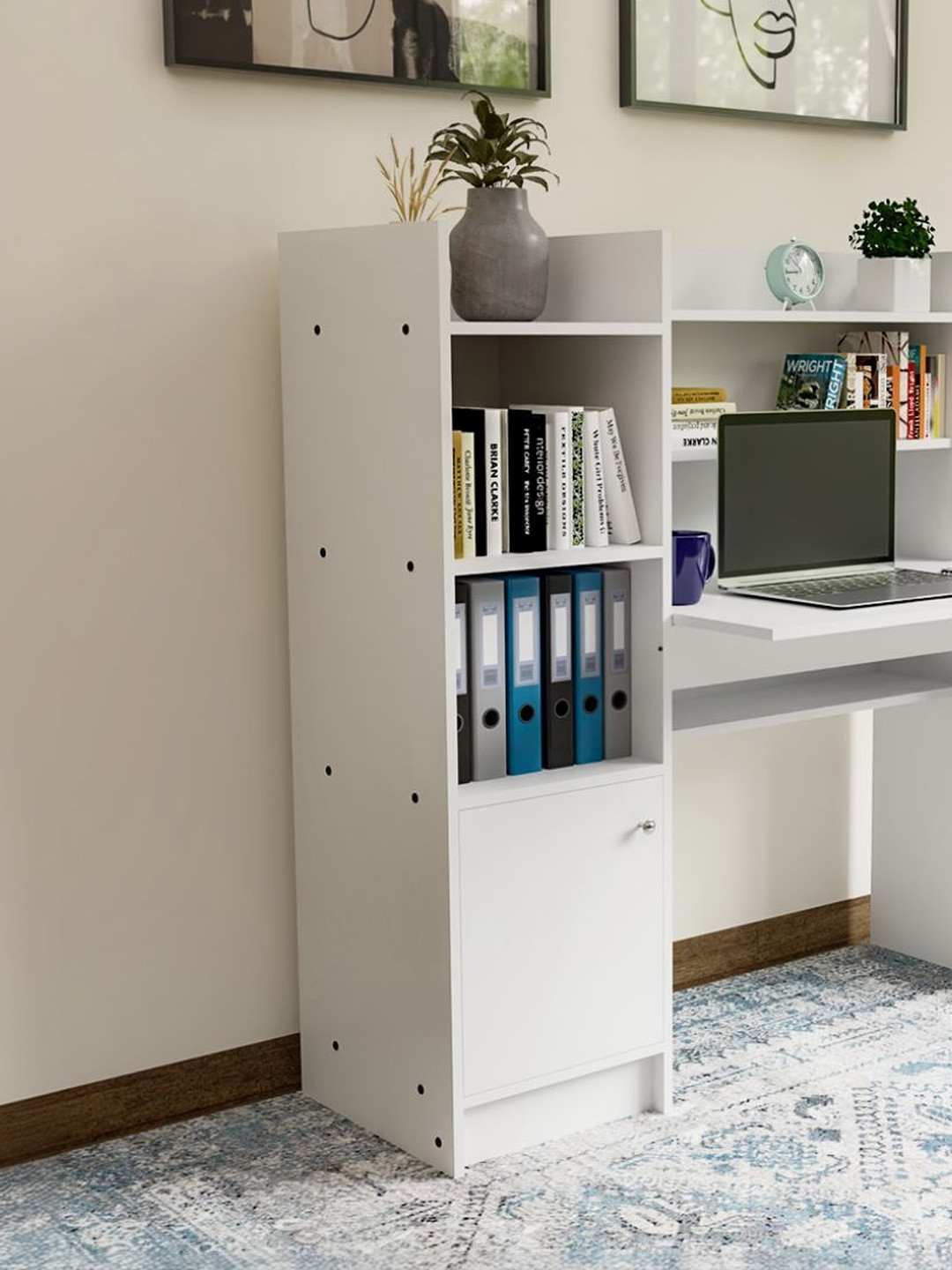 neuspace White Engineered Wood Study Table