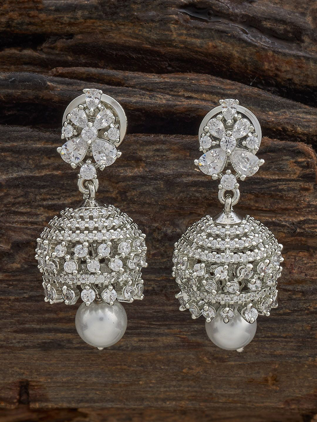 Kushal's Fashion Jewellery Gold Plated Ruby Embellished Bridal Circular Shapde Earrings