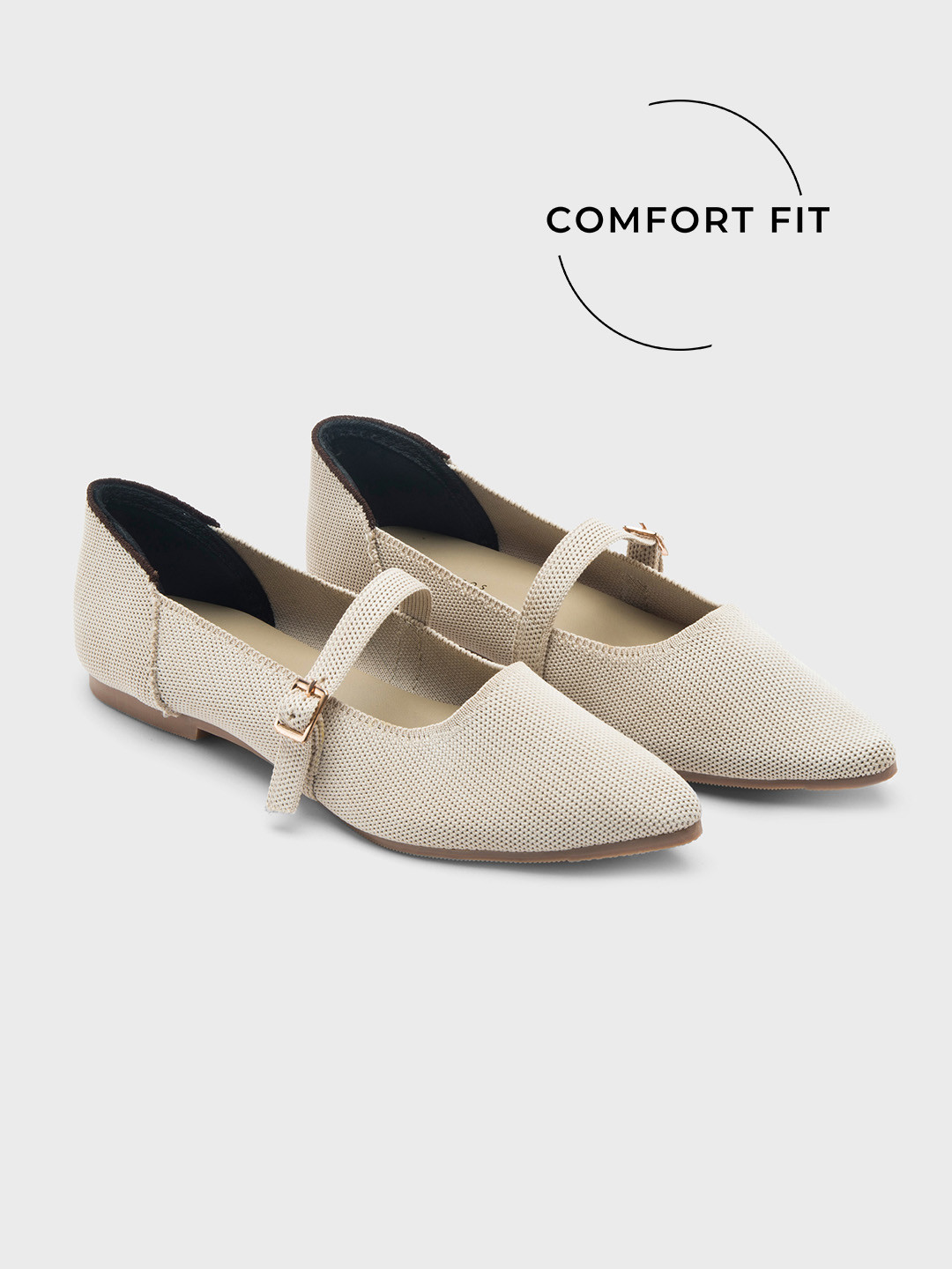 Lino Perros Women Textured Mary Janes with Buckle