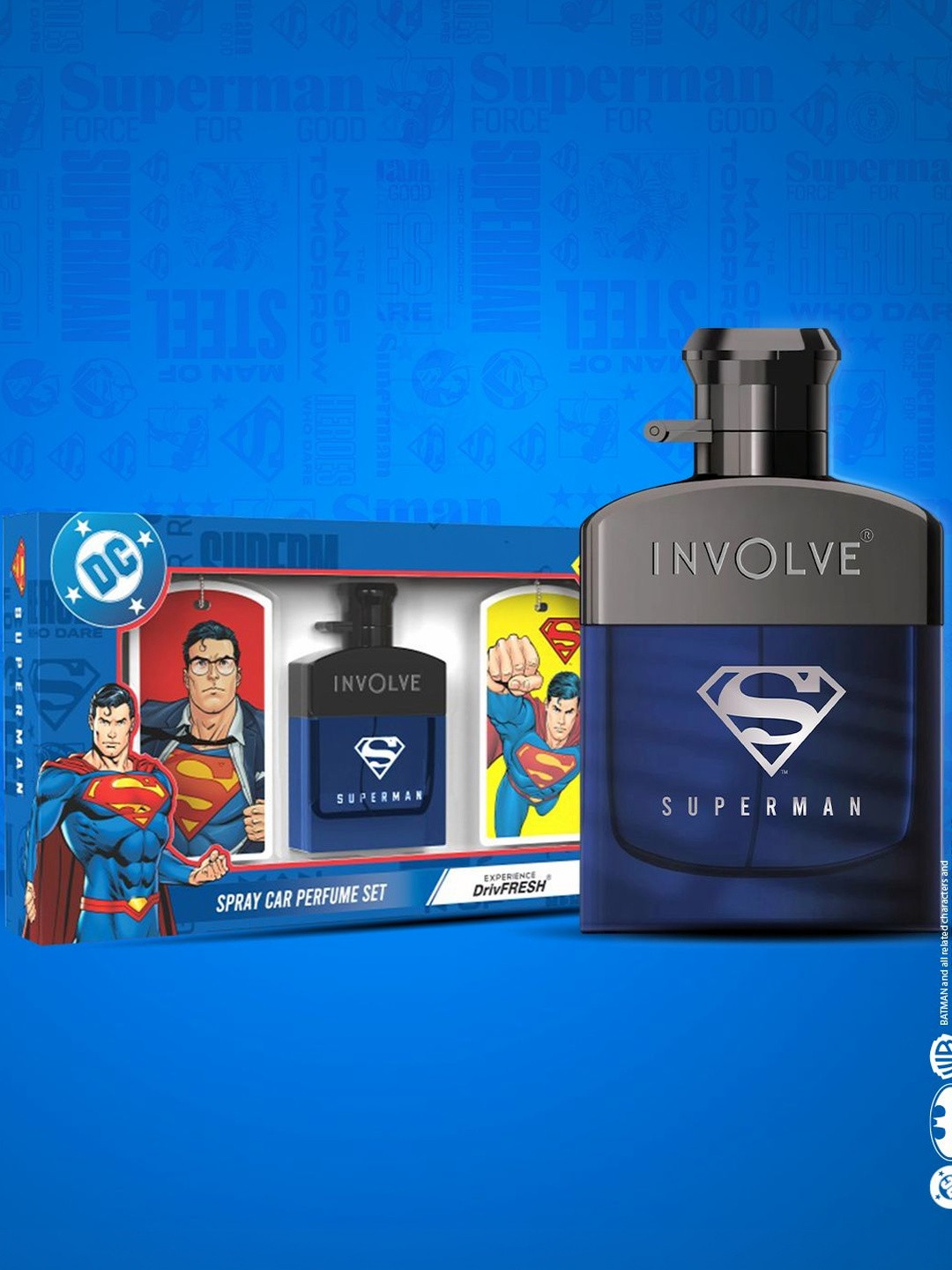INVOLVE Superman Car Perfume Spray- 50ml