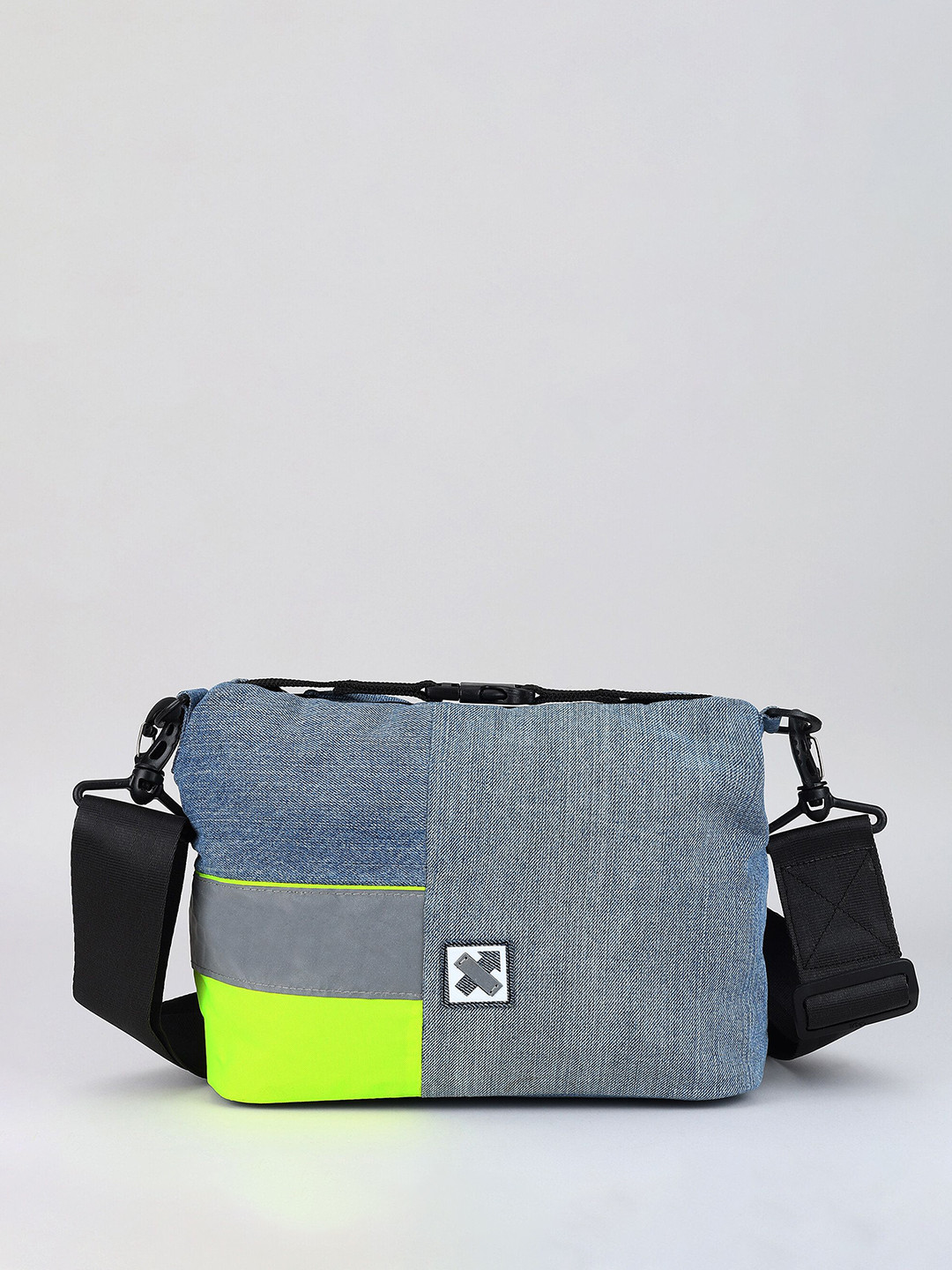 NO MORE Unisex Colourblocked Messenger Bag