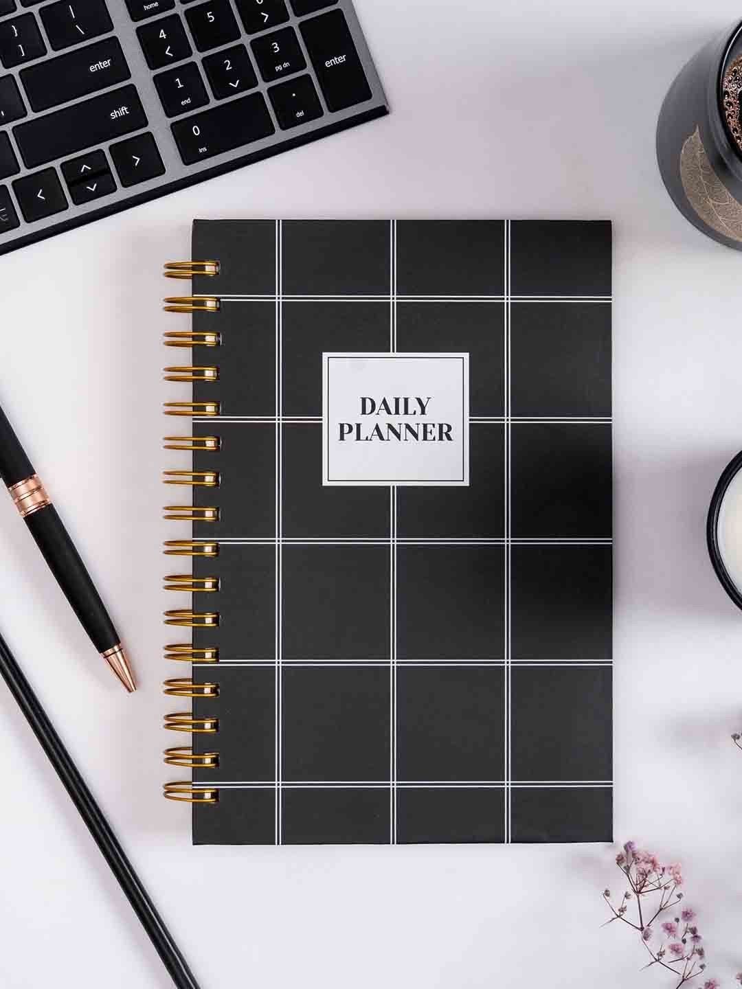 The Zappy Box Checked Spiral Planner Stationery