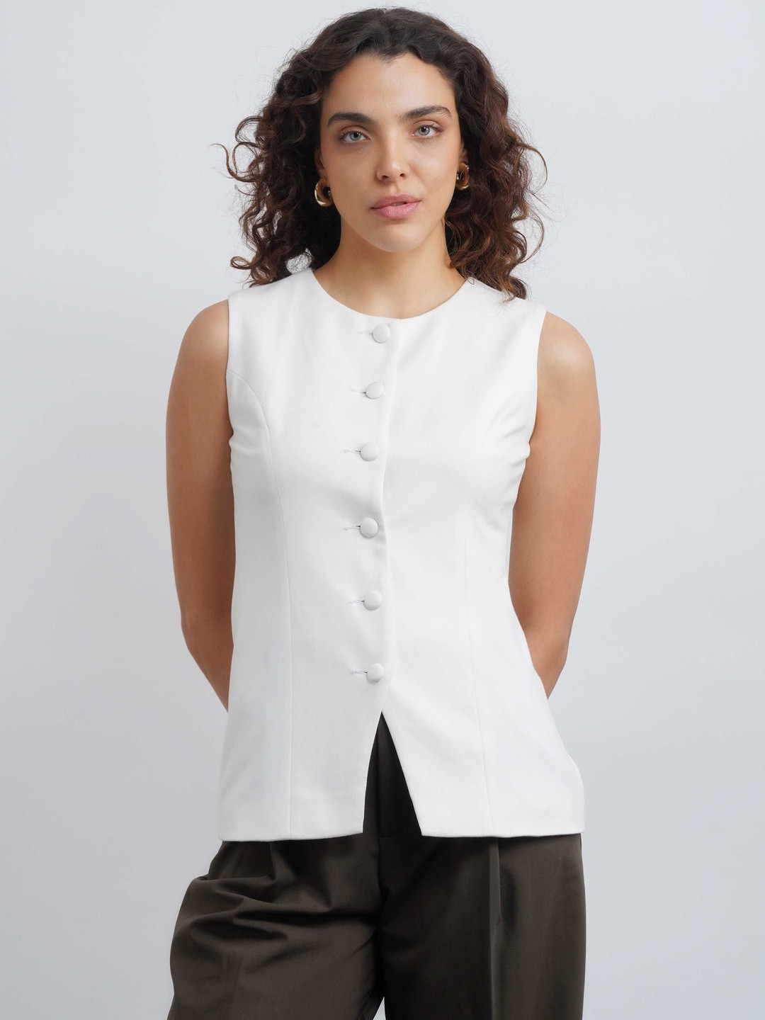COVE AND LANE Women West Village Knit Waistcoat