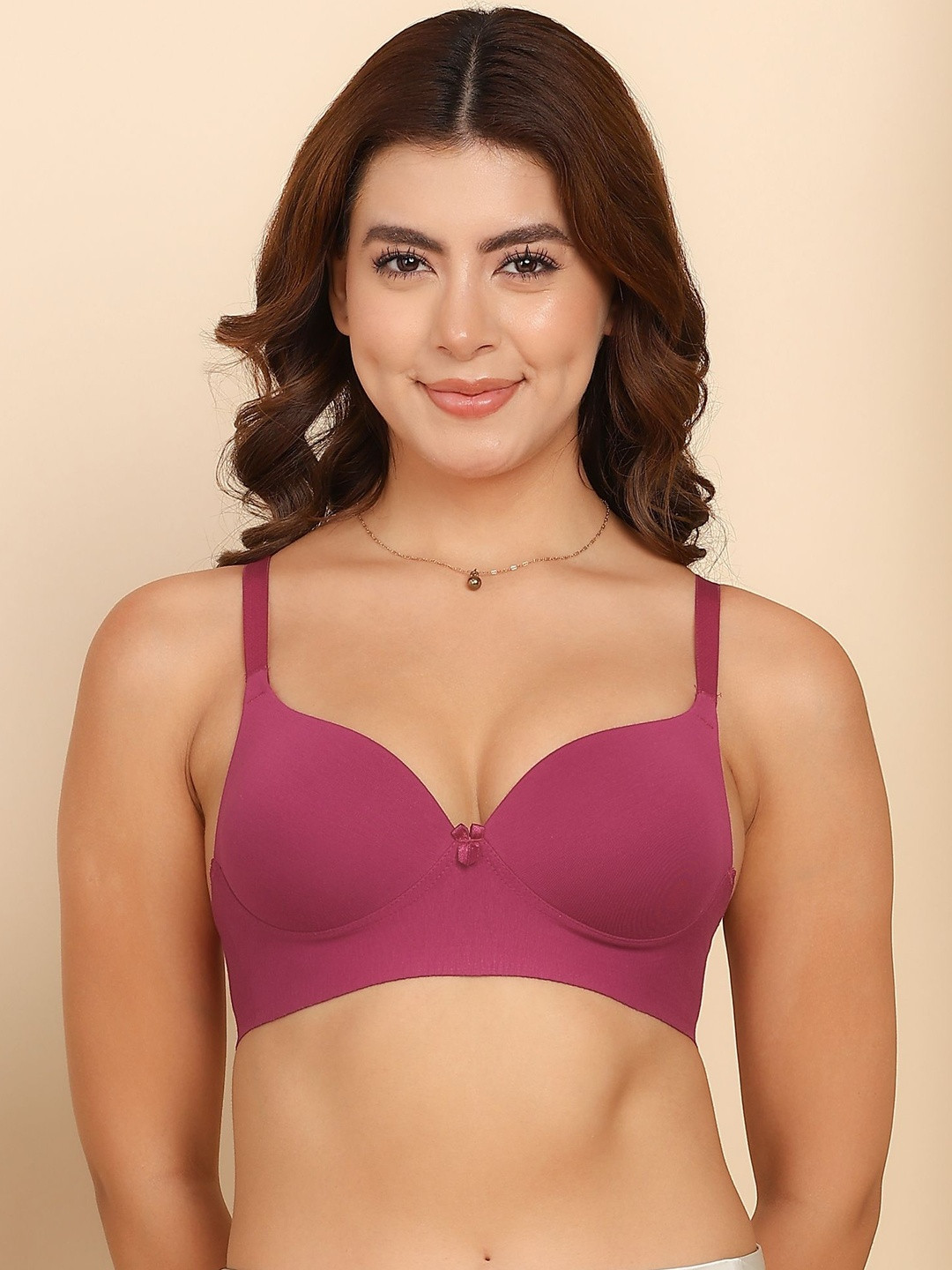 DressBerry Cotton Bonded Seamless Maximiser Bra