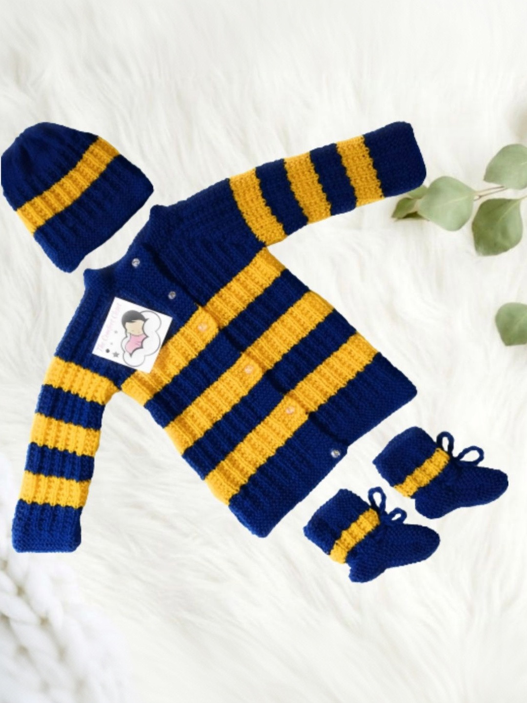 The Comfort Closet Unisex Kids Striped Cardigan