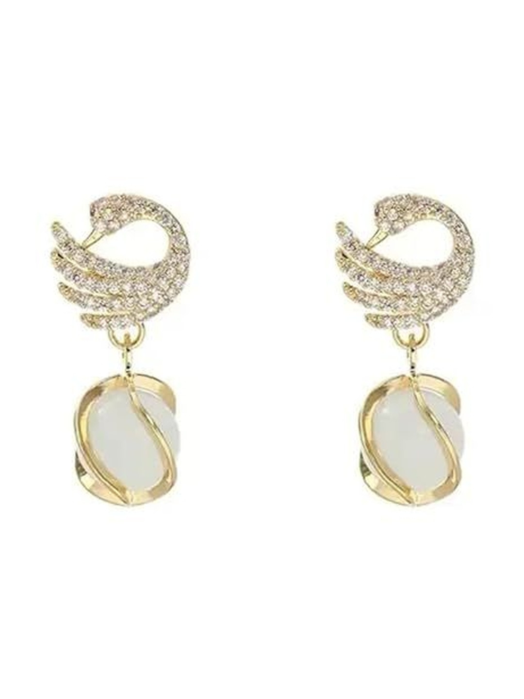 Eyes Blings Animal Shaped Drop Earrings