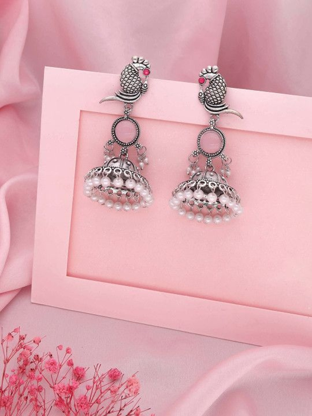 Tipsy closet Geometric Jhumkas Earrings